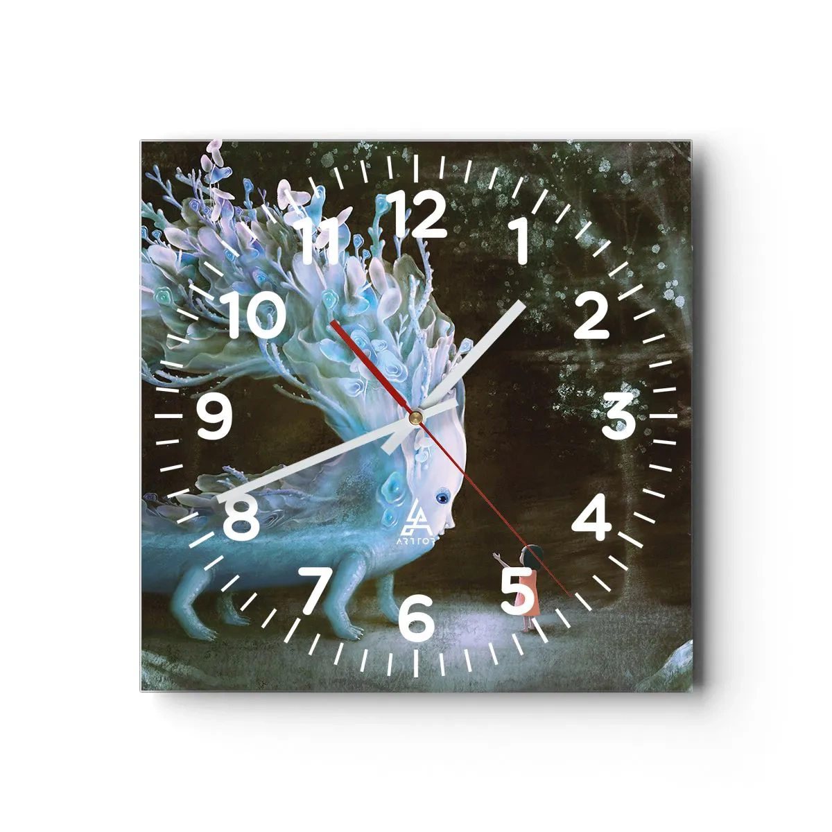 Reloj de pared - Reloj de vidrio - Una reunión fantástica - 30x30 cm