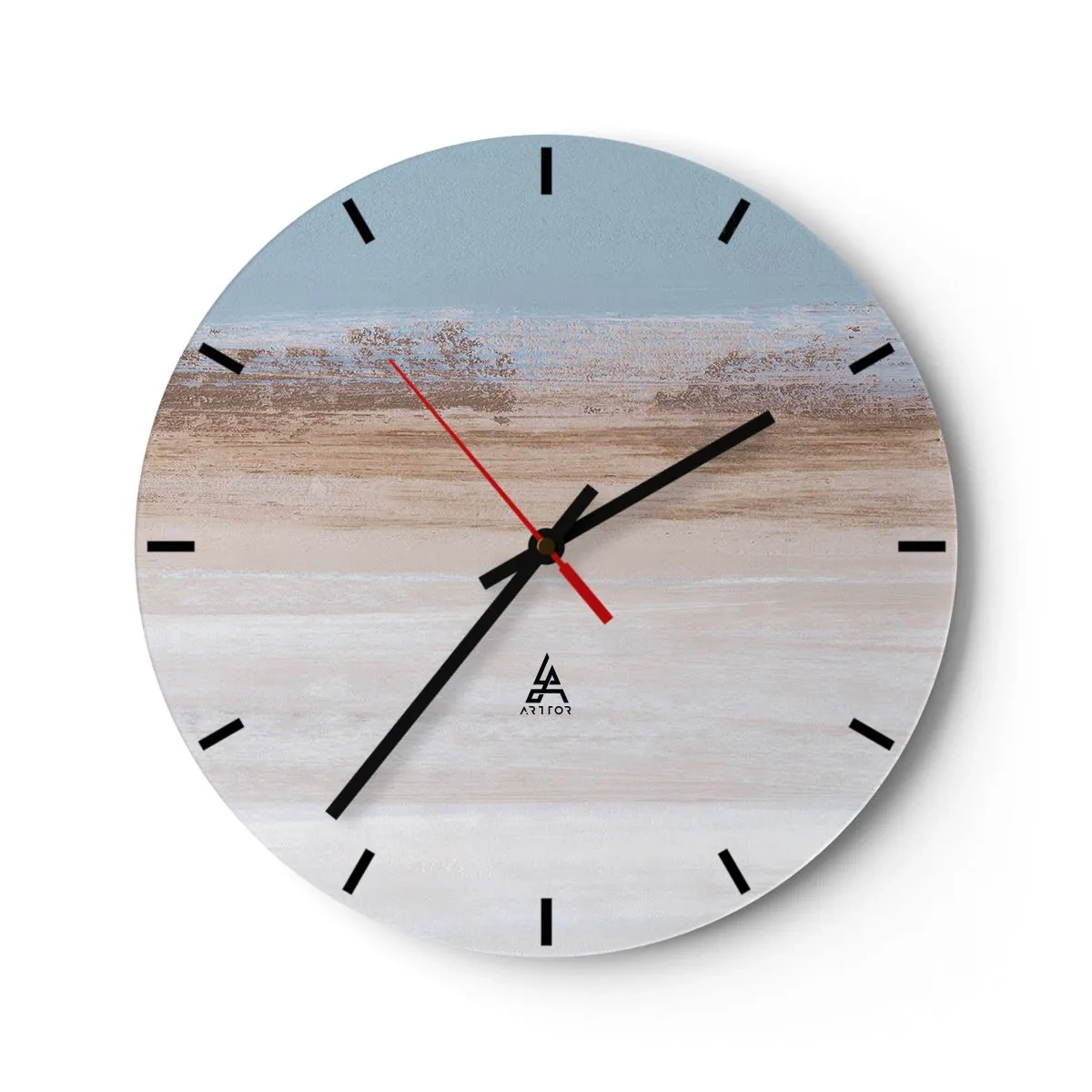 Reloj de pared - Reloj de vidrio - Paisaje ambiguo - 40x40 cm