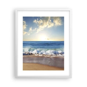 Póster en marco blanco - Movimiento y quietud al mismo tiempo - 40x50 cm