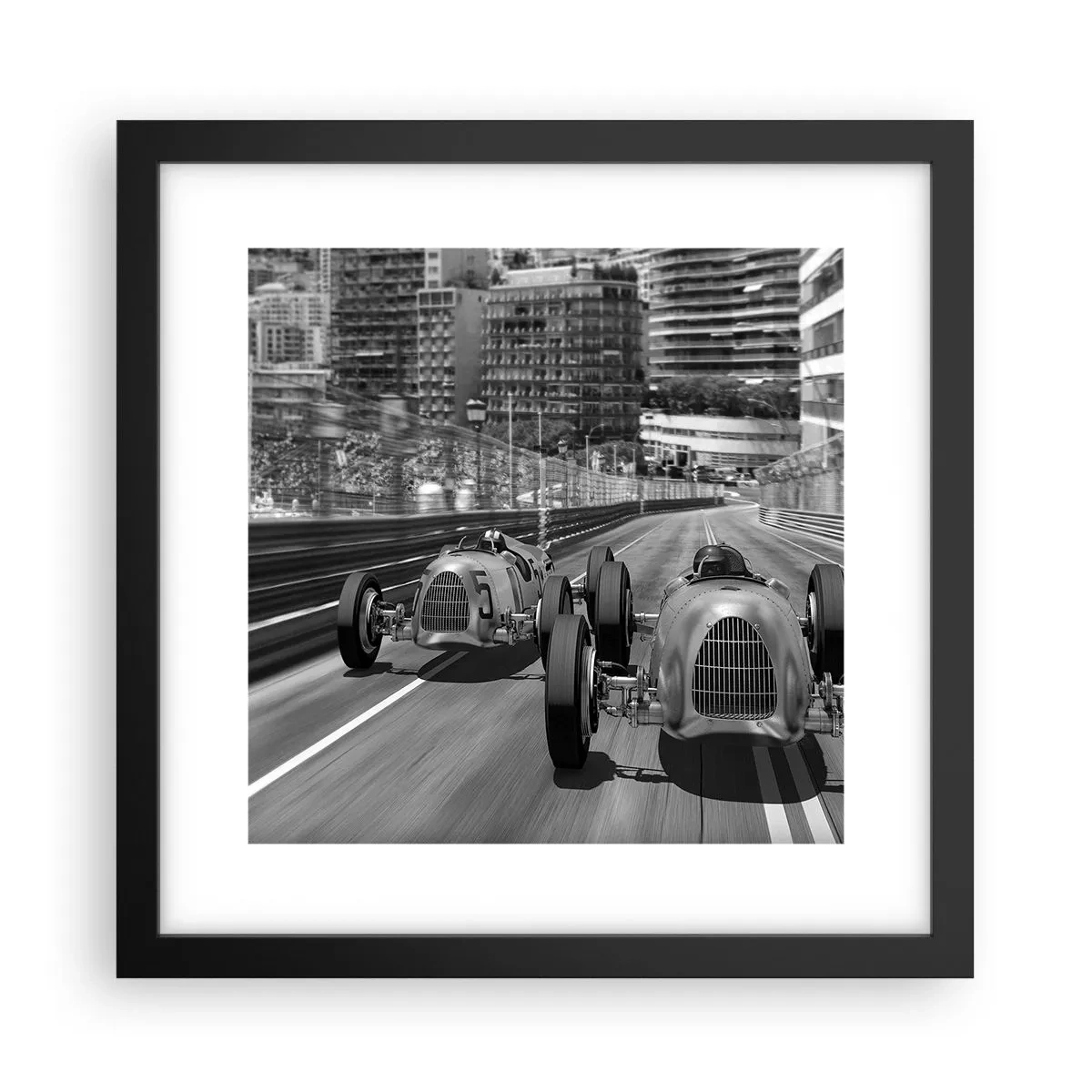 Póster en marco negro - Érase una vez en Montecarlo - 30x30 cm