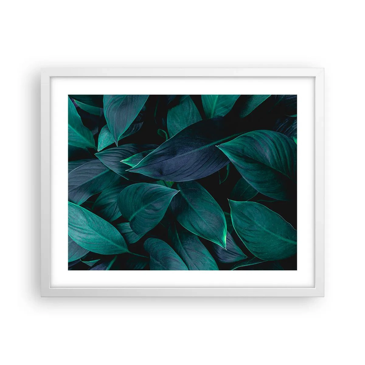 Póster en marco blanco - El propio verde - 50x40 cm