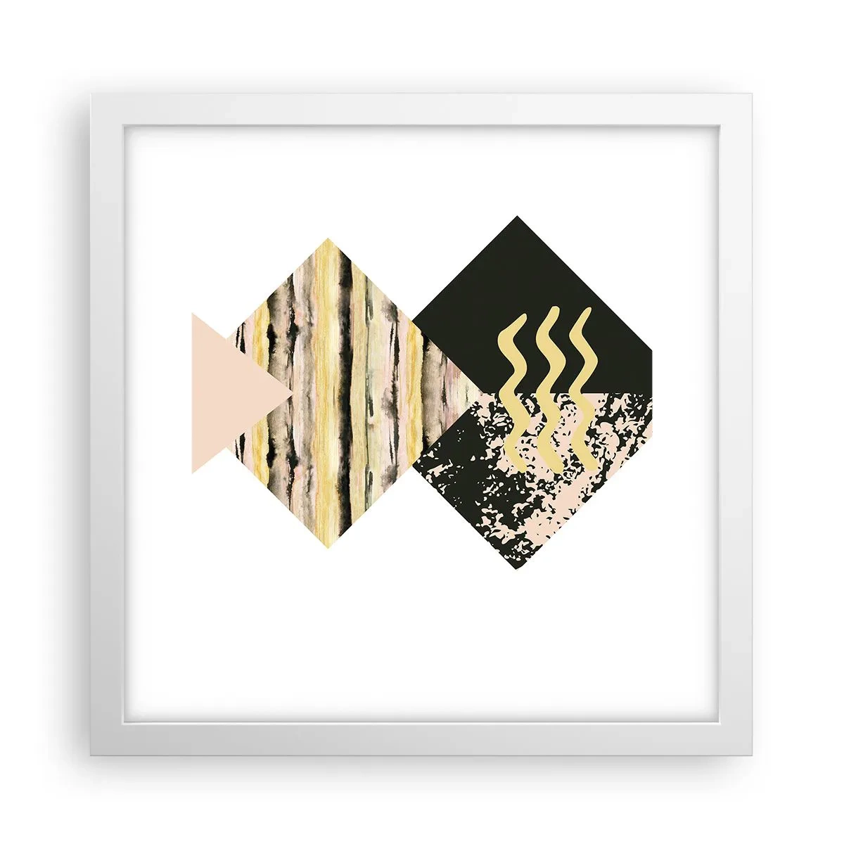 Póster en marco blanco - No es tan sencillo - 30x30 cm