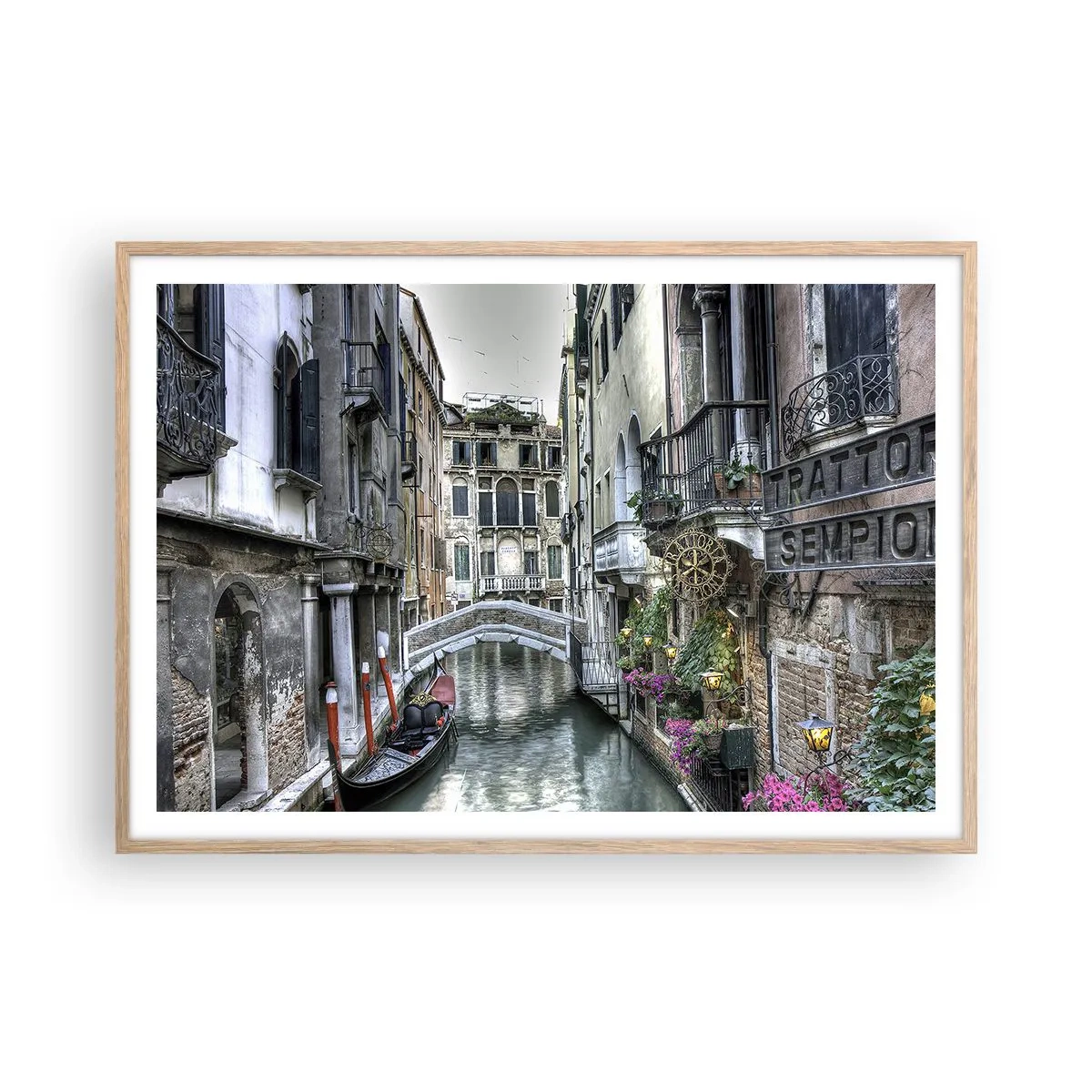 Póster en marco roble claro - Durante siglos, un sueño - 100x70 cm