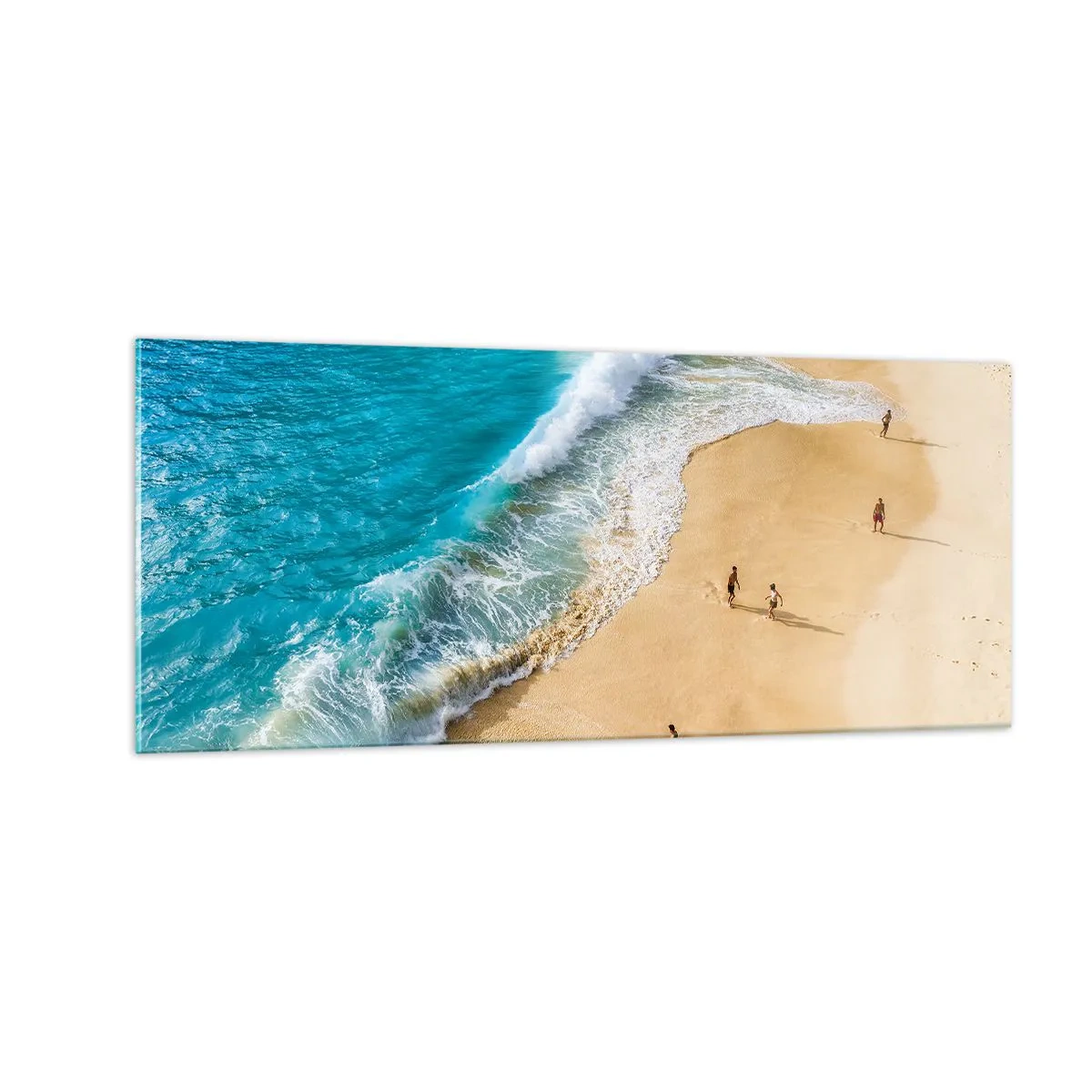 Cuadro sobre vidrio - Impresiones sobre Vidrio - Y luego el sol, la playa... - 100x40 cm