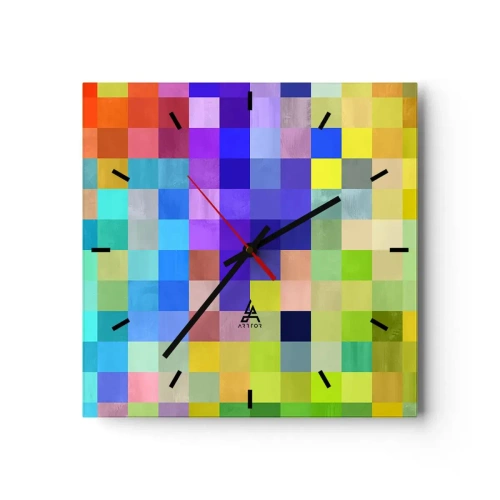 Reloj de pared - Reloj de vidrio - Cada uno diferente, todos iguales - 40x40 cm