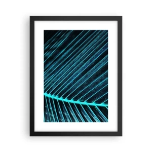 Póster en marco negro - La textura del verde - 30x40 cm