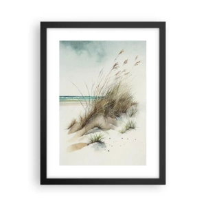Póster en marco negro - Rodeada por arena - 30x40 cm