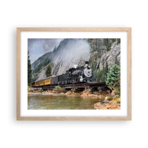 Póster en marco roble claro - ¿Adónde me llevas? - 50x40 cm