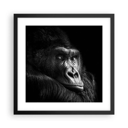 Póster en marco negro - ¿Y qué estás mirando? - 40x40 cm