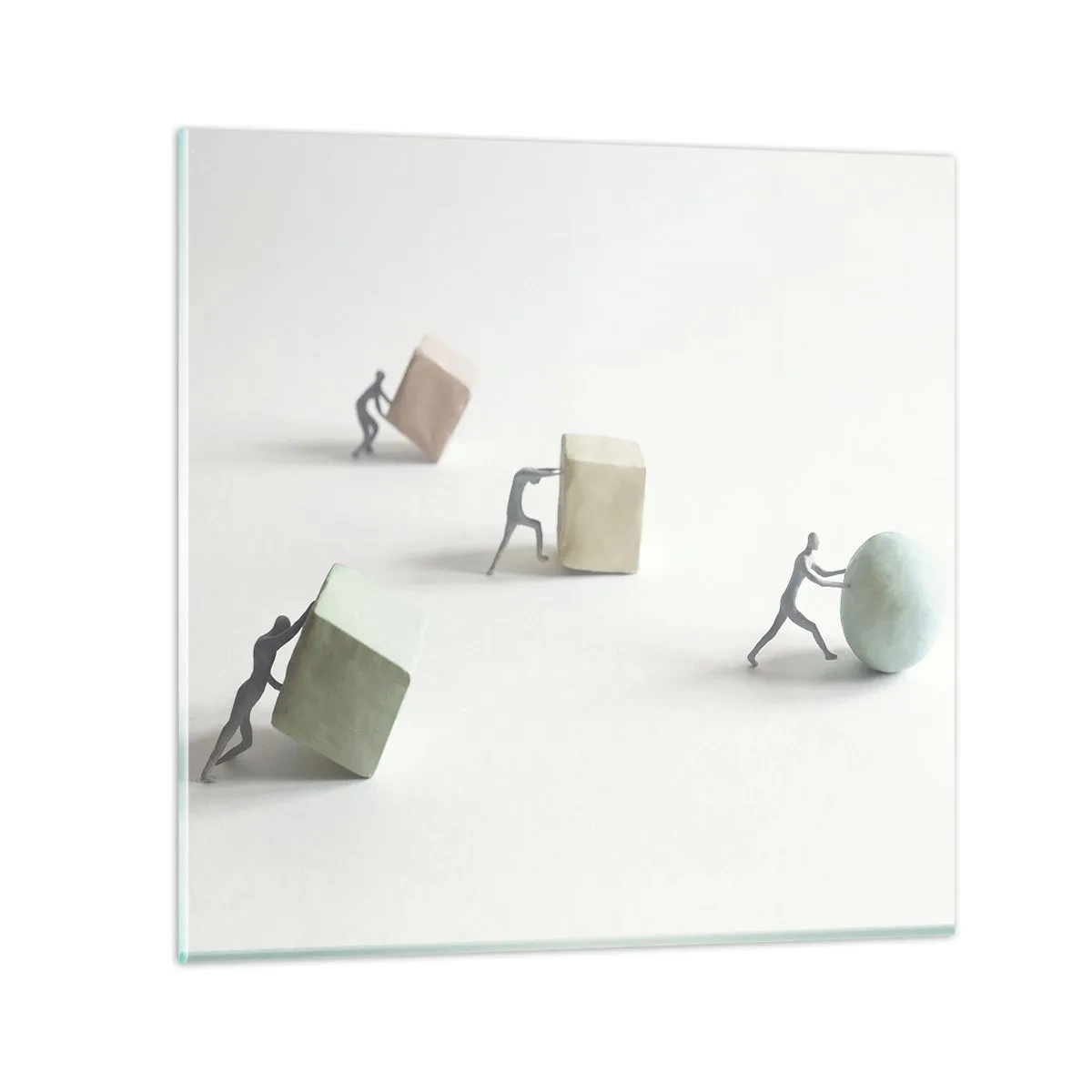 Cuadro sobre vidrio - Impresiones sobre Vidrio - El avance de la geometría - 70x70 cm