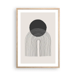 Póster en marco roble claro - Temblor y certeza - 50x70 cm