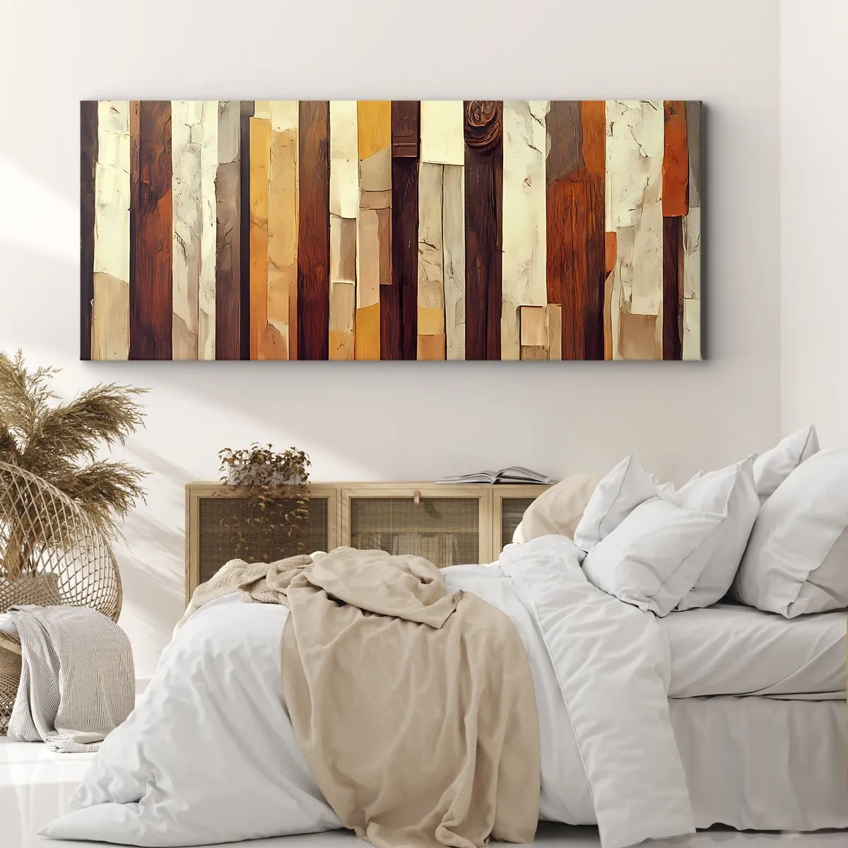 Cuadro sobre lienzo - Impresión de Imagen - Himno de los árboles del bosque - 100x40 cm