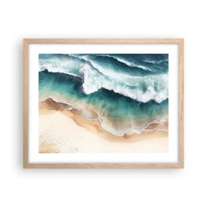 Póster en marco roble claro - Un encuentro eterno - 50x40 cm