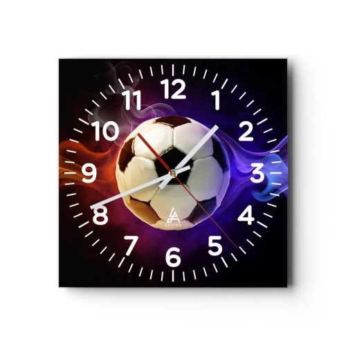 Reloj de pared - Reloj de vidrio - El poder mágico del juego - 30x30 cm