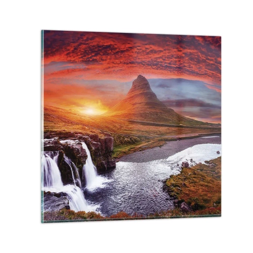 Cuadro sobre vidrio - Impresiones sobre Vidrio - Una vista de la Tierra Media - 30x30 cm