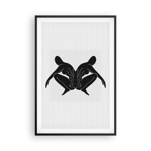 Póster en marco negro - Un alma compartida - 61x91 cm