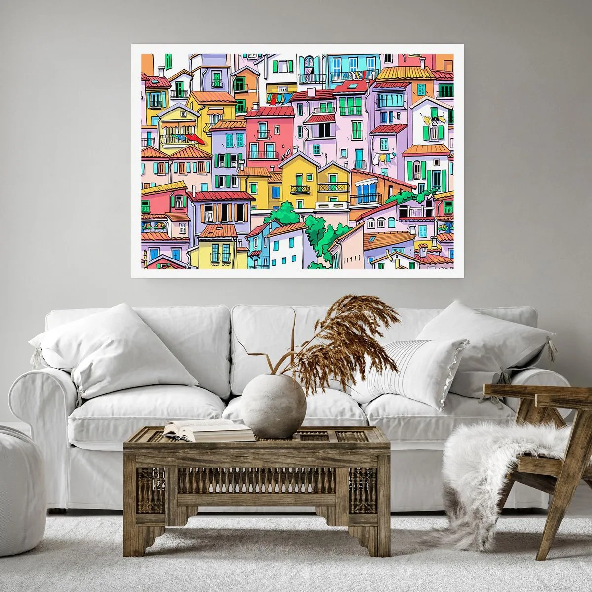 Póster - Ciudad alegre - 70x50 cm