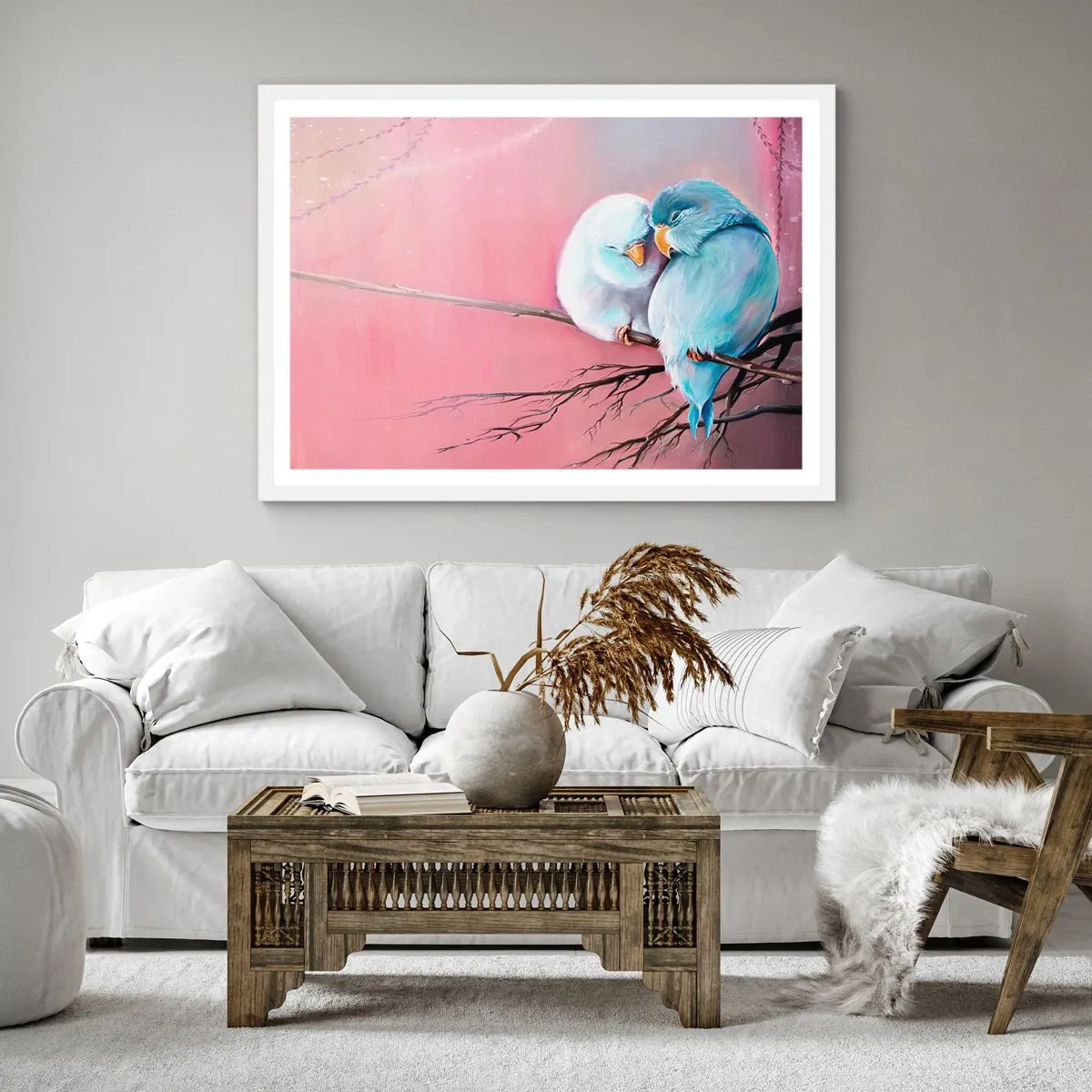 Póster en marco blanco - Qué añadir aquí... - 40x40 cm