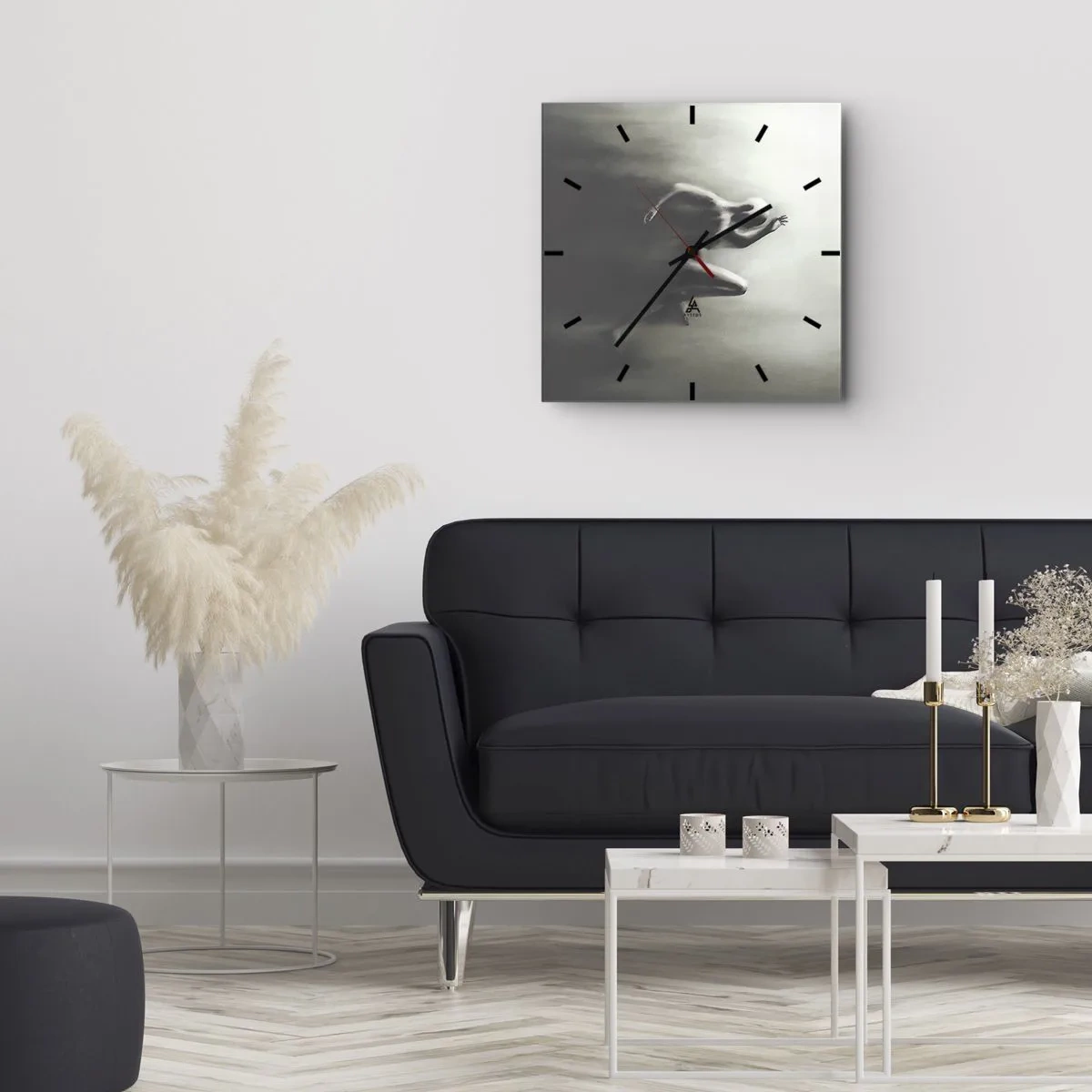 Reloj de pared - Reloj de vidrio - Imparable - 30x30 cm
