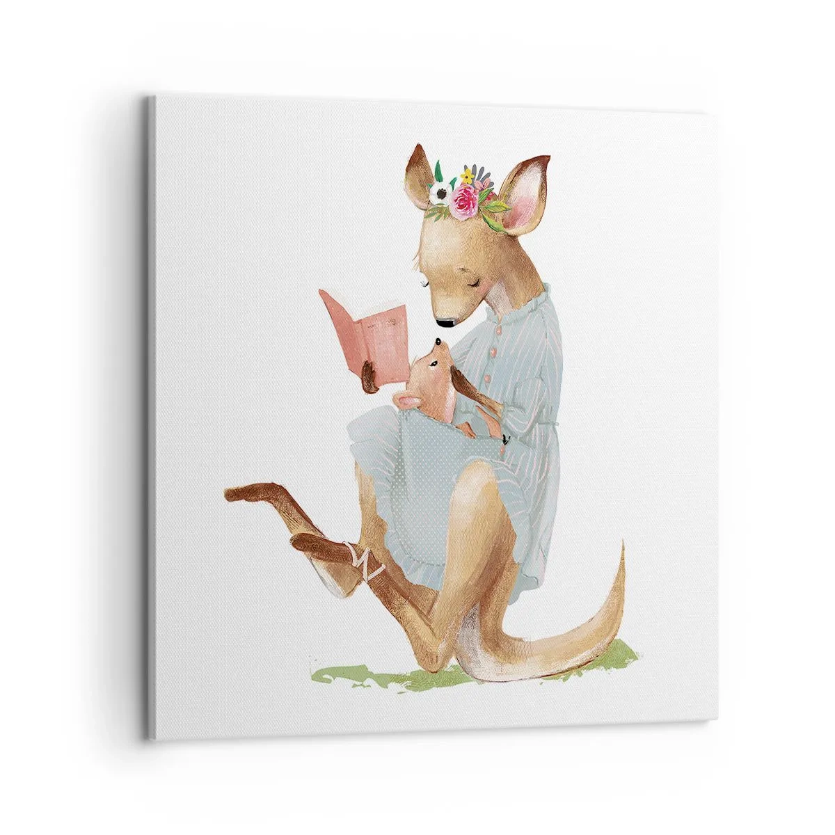 Cuadro sobre lienzo - Impresión de Imagen - Léeme un cuento, mamá - 60x60 cm