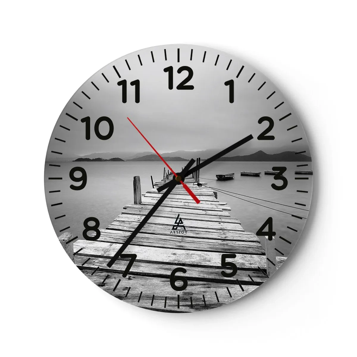 Reloj de pared - Reloj de vidrio - Más allá de las montañas, más allá de los mares - 40x40 cm