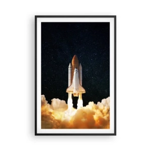 Póster en marco negro - ¡Ad astra! - 61x91 cm