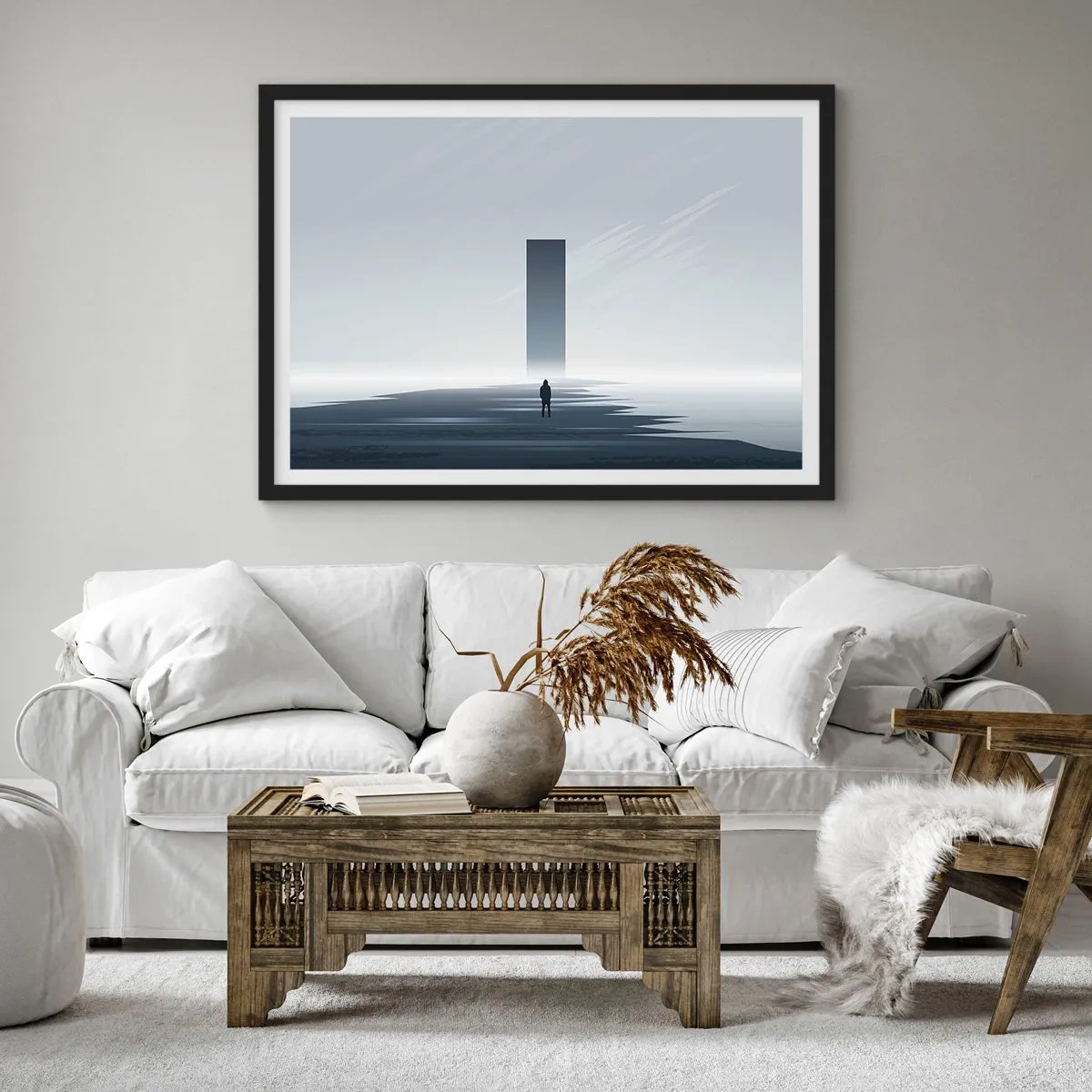 Póster en marco negro - ¿Oportunidad o amenaza? - 91x61 cm