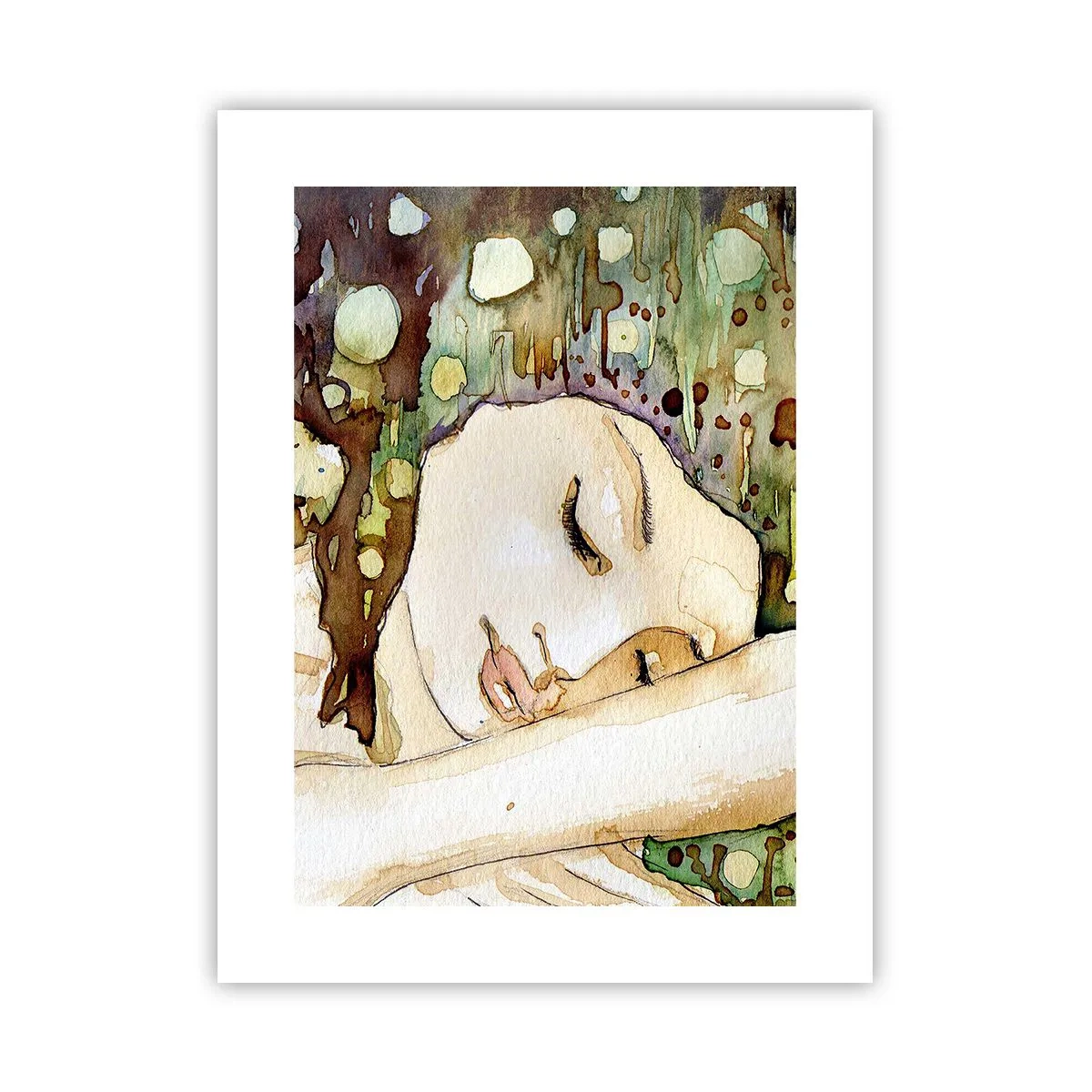 Póster - Sueño esmeralda y violeta - 30x40 cm