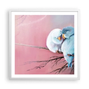 Póster en marco blanco - Qué añadir aquí... - 60x60 cm