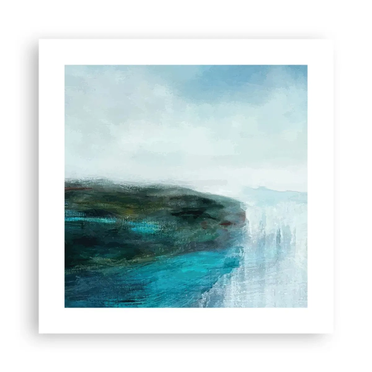 Póster - Abstracción marina - 40x40 cm