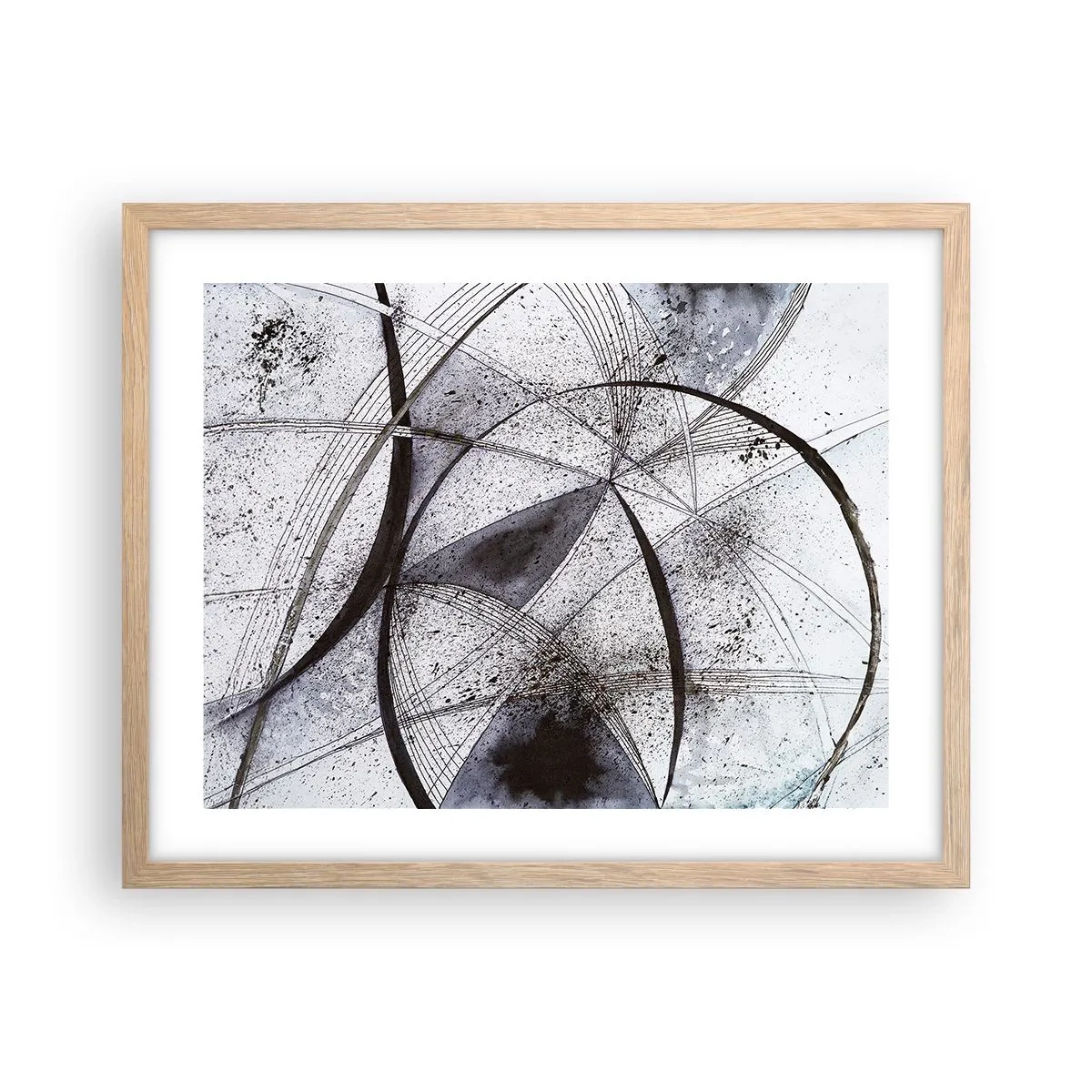 Póster en marco roble claro - Fantasía futurista - 50x40 cm