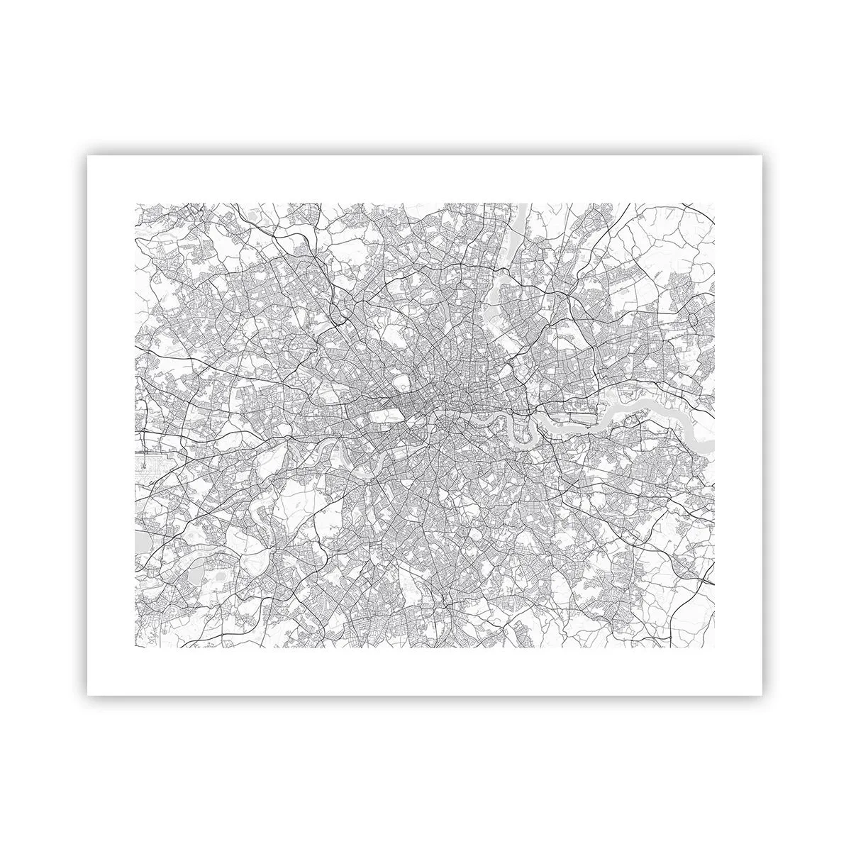 Póster - Un mapa del laberinto de Londres - 50x40 cm