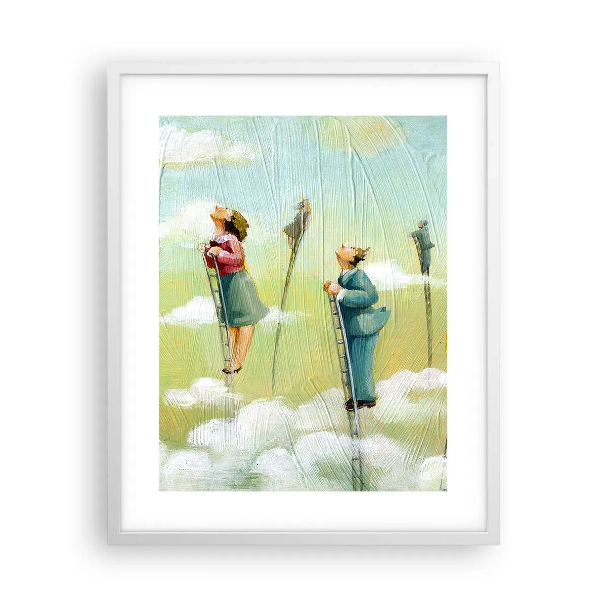 Póster en marco blanco - Sigue tu sueño - 40x50 cm