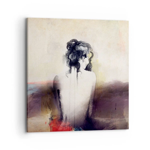 Cuadro sobre lienzo - Impresión de Imagen - Líneas suaves, formas ovaladas - 70x70 cm