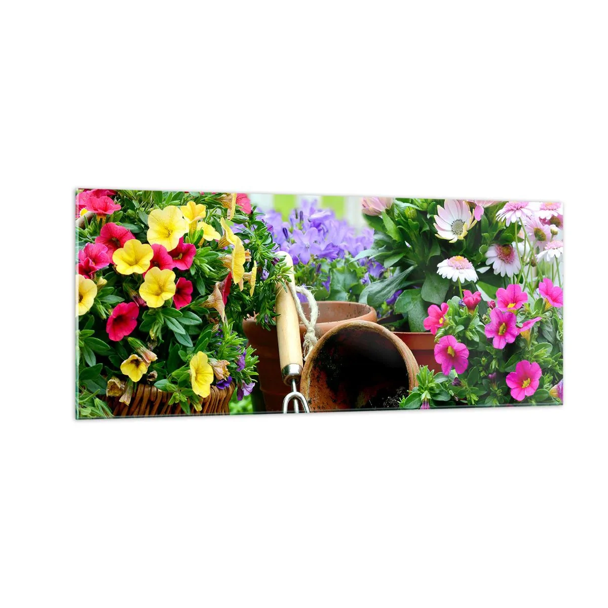 Cuadro sobre vidrio - Impresiones sobre Vidrio - El jardín de Sofía - 100x40 cm