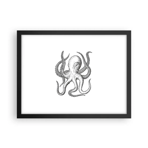 Póster en marco negro - Bailando con olas - 40x30 cm