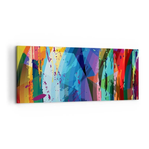 Cuadro sobre lienzo - Impresión de Imagen - Vértigo de colores - 100x40 cm