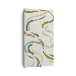 Cuadro sobre lienzo - Impresión de Imagen - La alegre danza de la abstracción - 45x80 cm