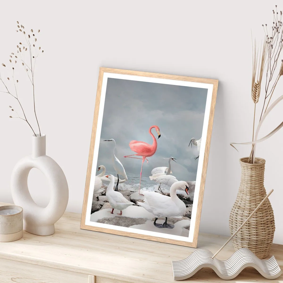 Póster en marco roble claro - ¿De dónde vengo? - 40x50 cm