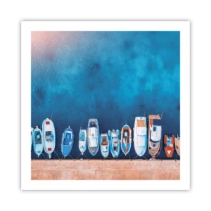 Póster - En fila y a la espera - 60x60 cm