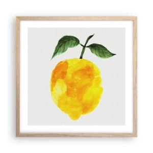 Póster en marco roble claro - Cómo conocer el sabor del sol - 50x50 cm