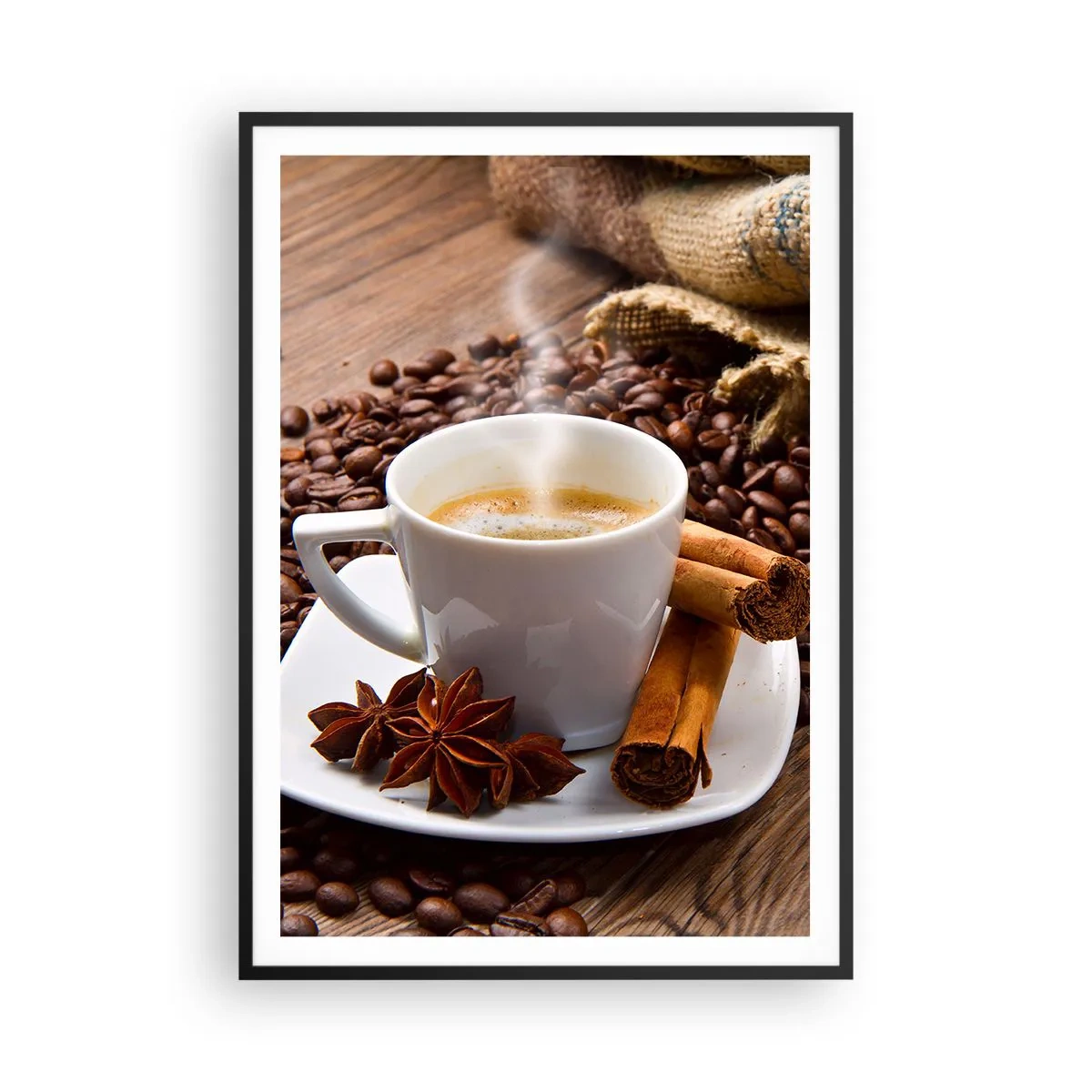 Póster en marco negro - Sabor y aroma picante - 70x100 cm