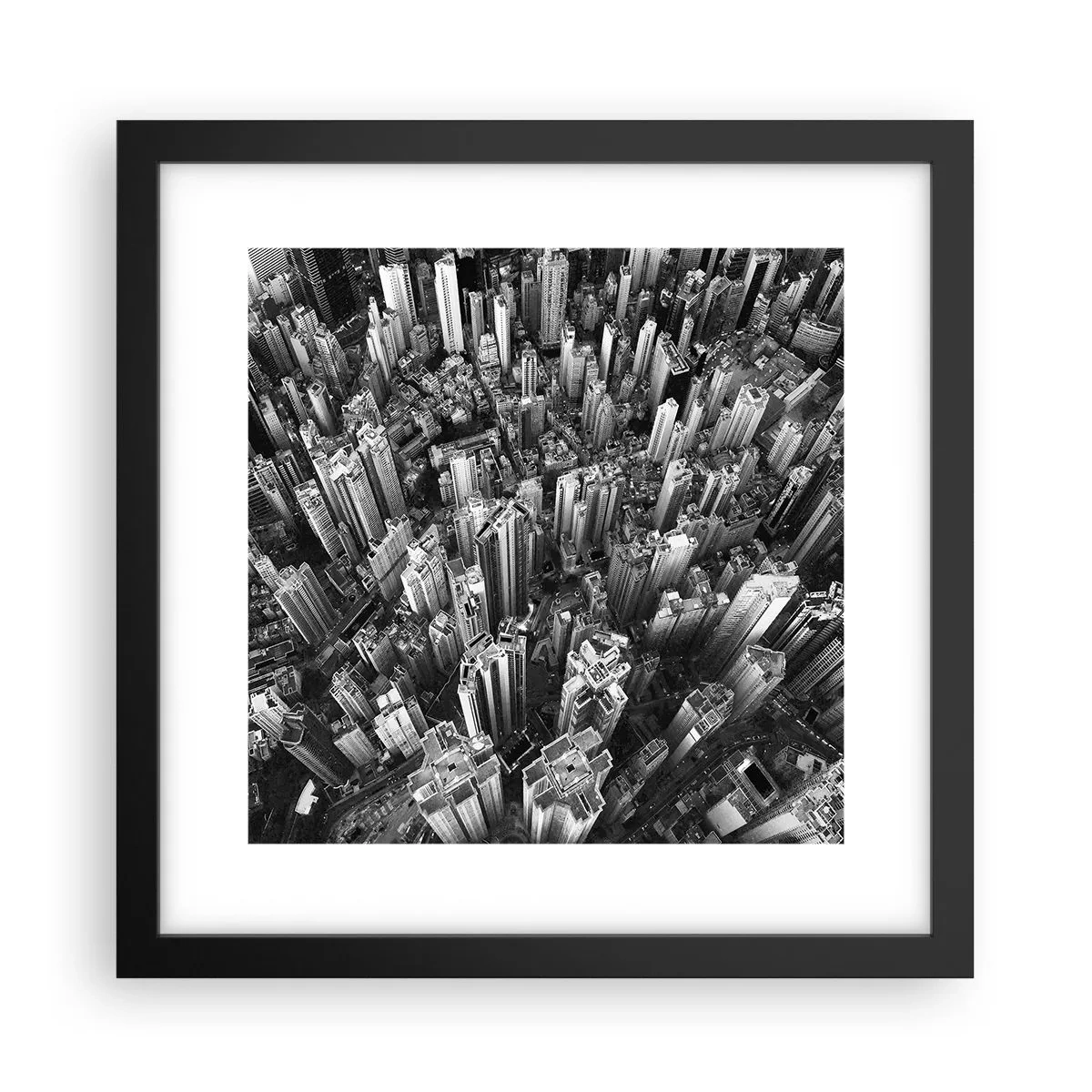 Póster en marco negro - Cada vez más alto - 30x30 cm