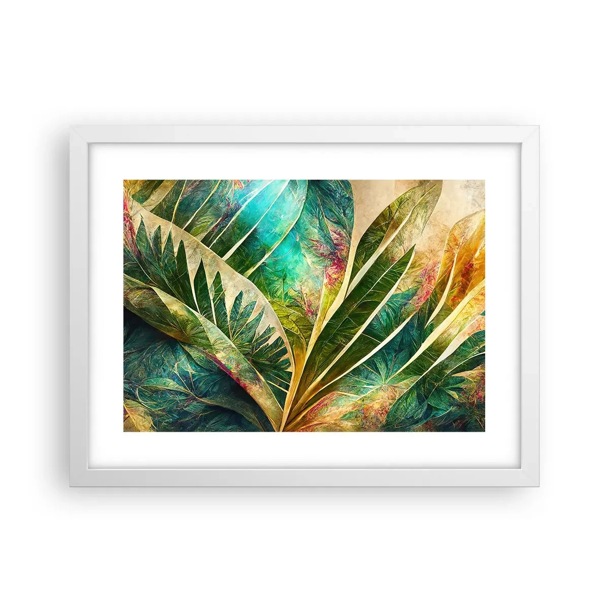 Póster en marco blanco - Los colores del trópico - 40x30 cm