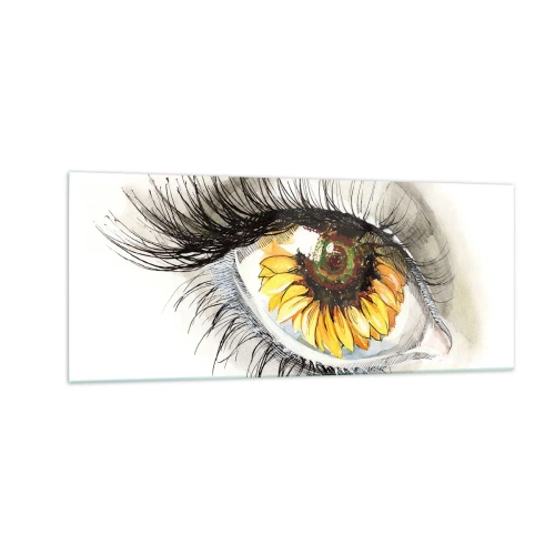 Cuadro sobre vidrio - Impresiones sobre Vidrio - Un aspecto tan caluroso como el verano - 100x40 cm