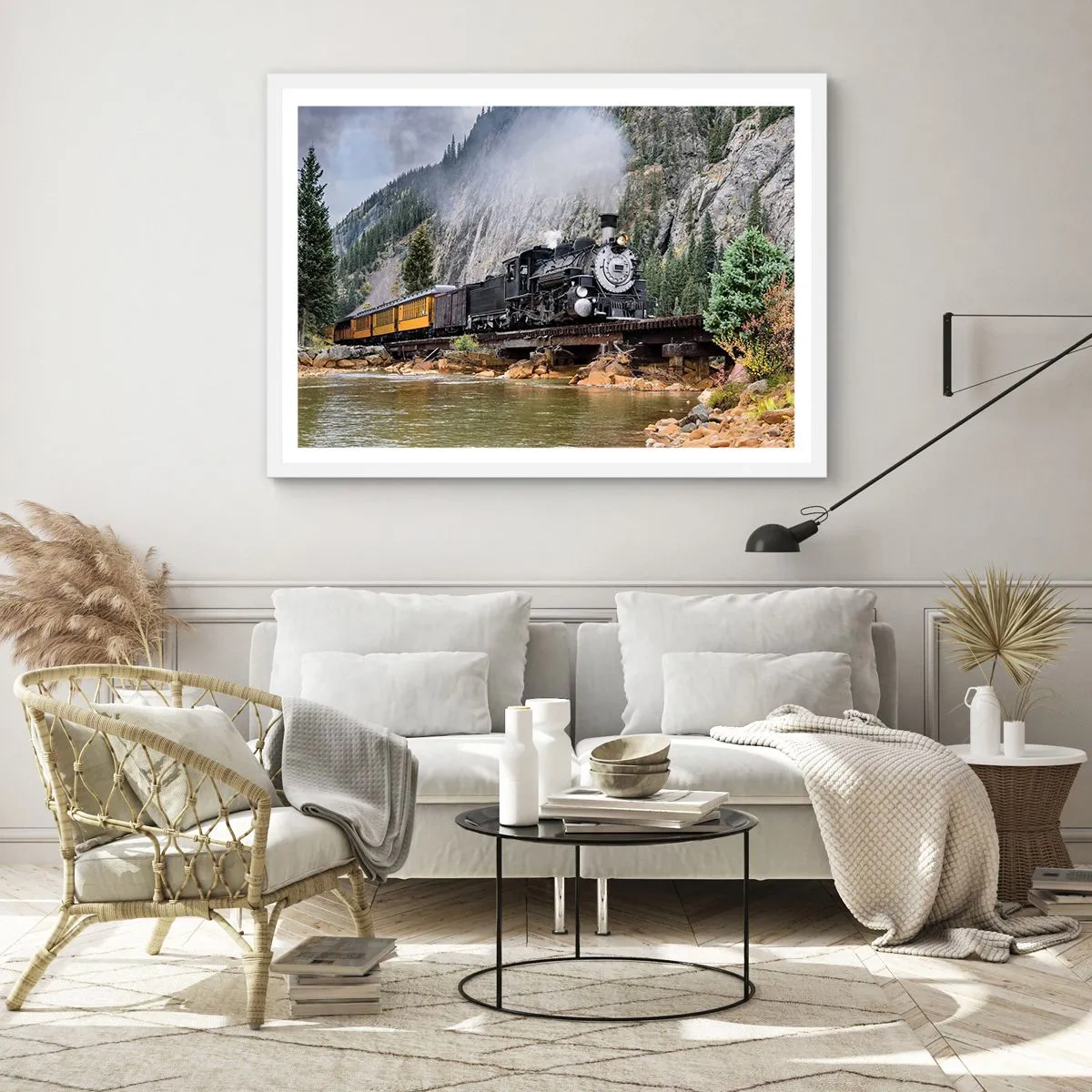 Póster en marco blanco - ¿Adónde me llevas? - 91x61 cm