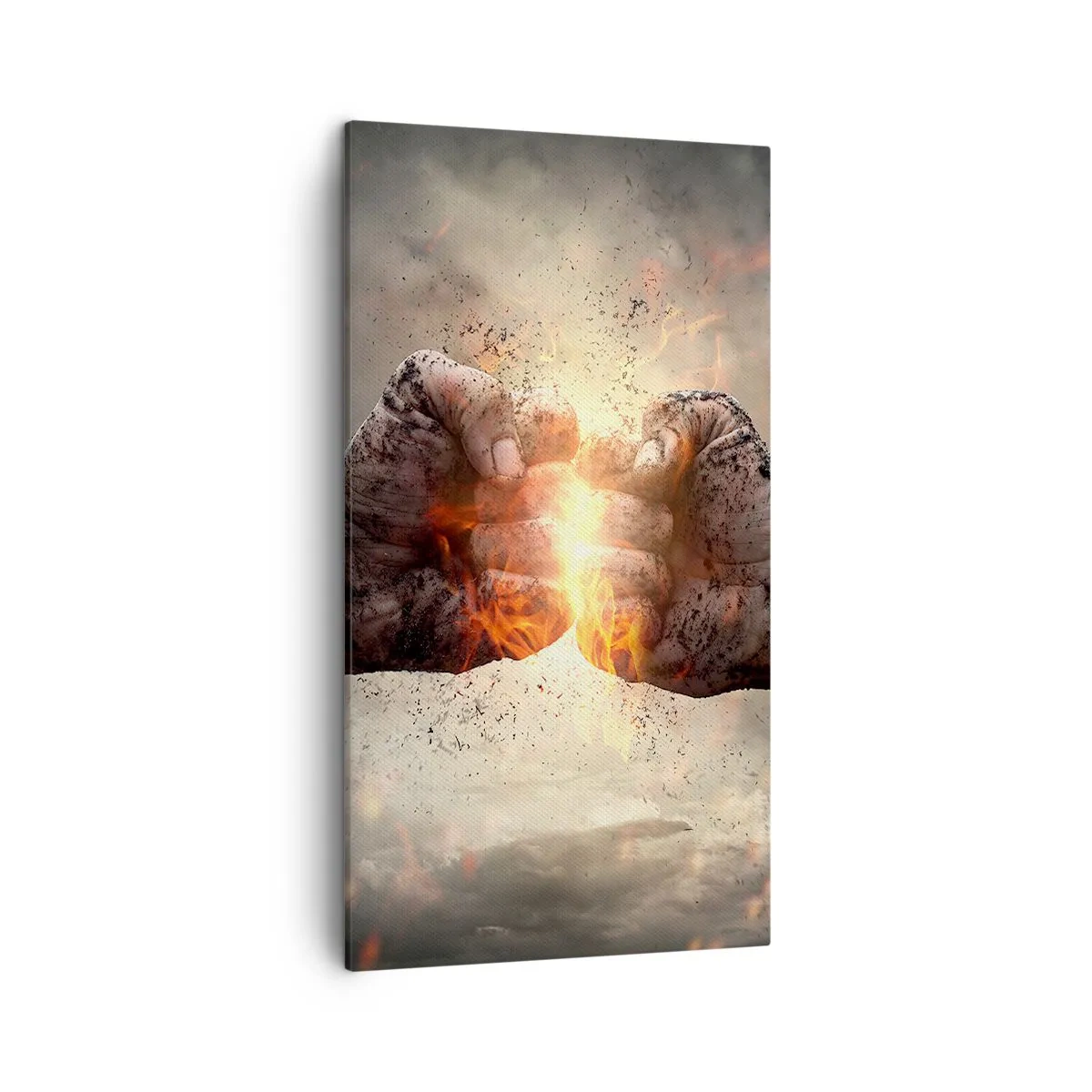 Cuadro sobre lienzo - Impresión de Imagen - La lucha comienza - 45x80 cm