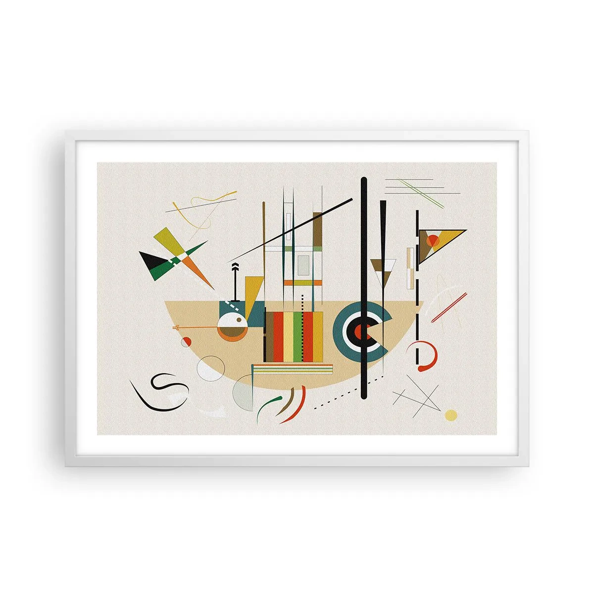 Póster en marco blanco - Y el mundo ríe - 70x50 cm