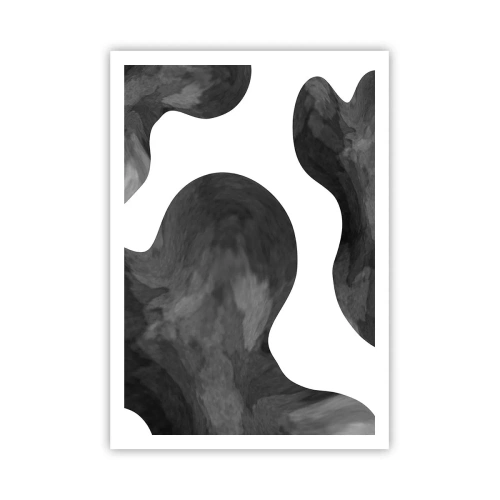 Póster - El blanco fluye sobre el negro - 70x100 cm