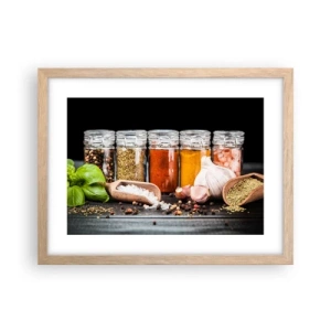 Póster en marco roble claro - Para que la vida sepa bien - 40x30 cm